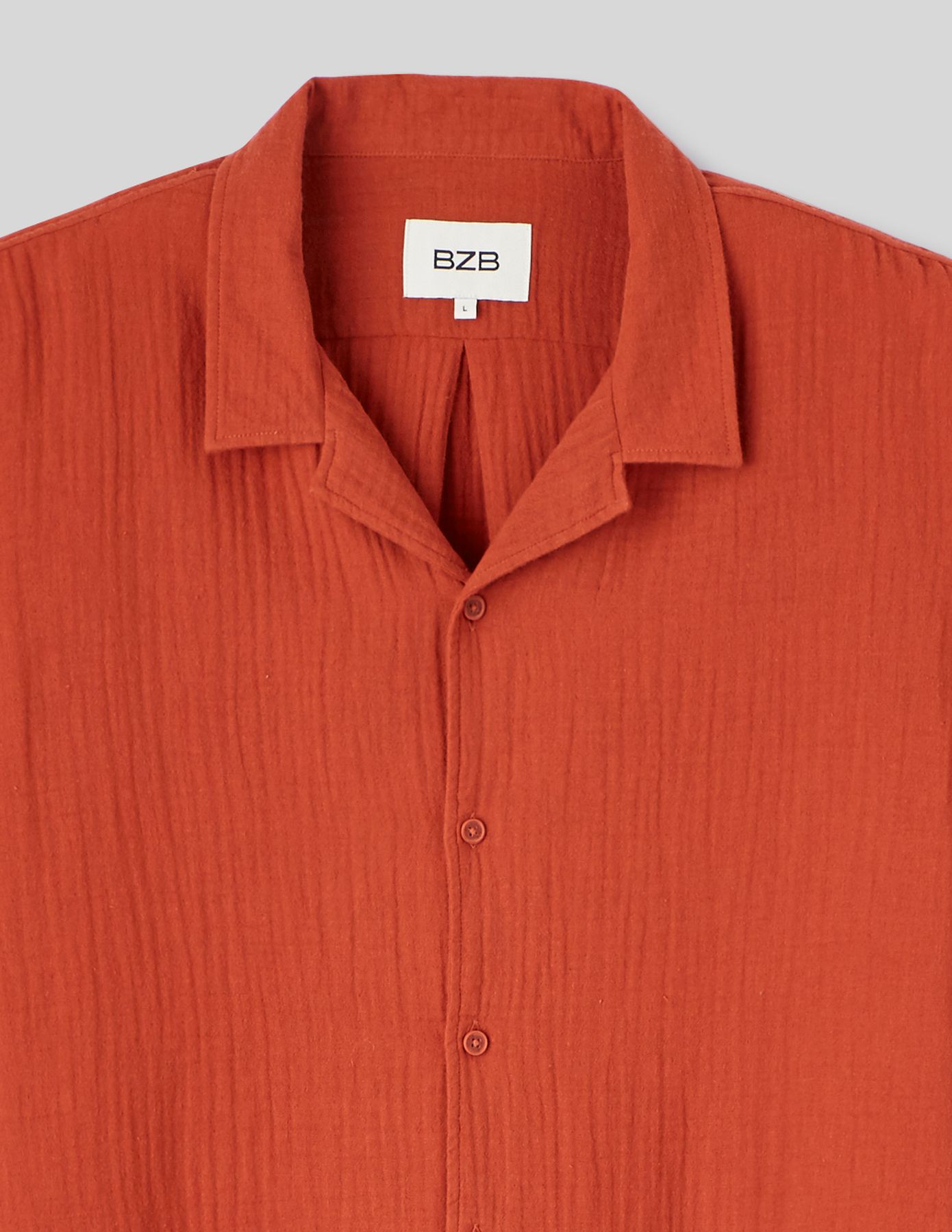 Chemise manches courtes gaze de coton