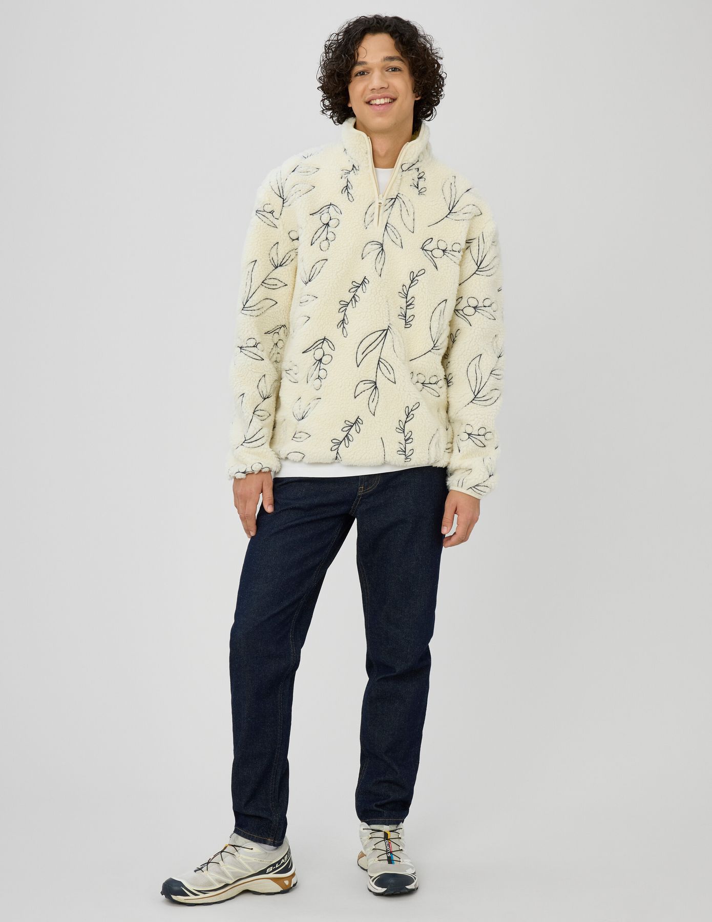 Sweat sherpa brodée