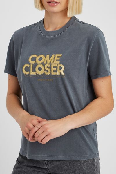 T-shirt imprim&eacute; paillettes