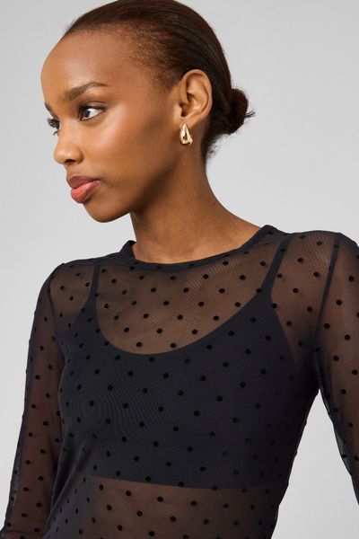 T-shirt r&eacute;sill&eacute; imprim&eacute; flock