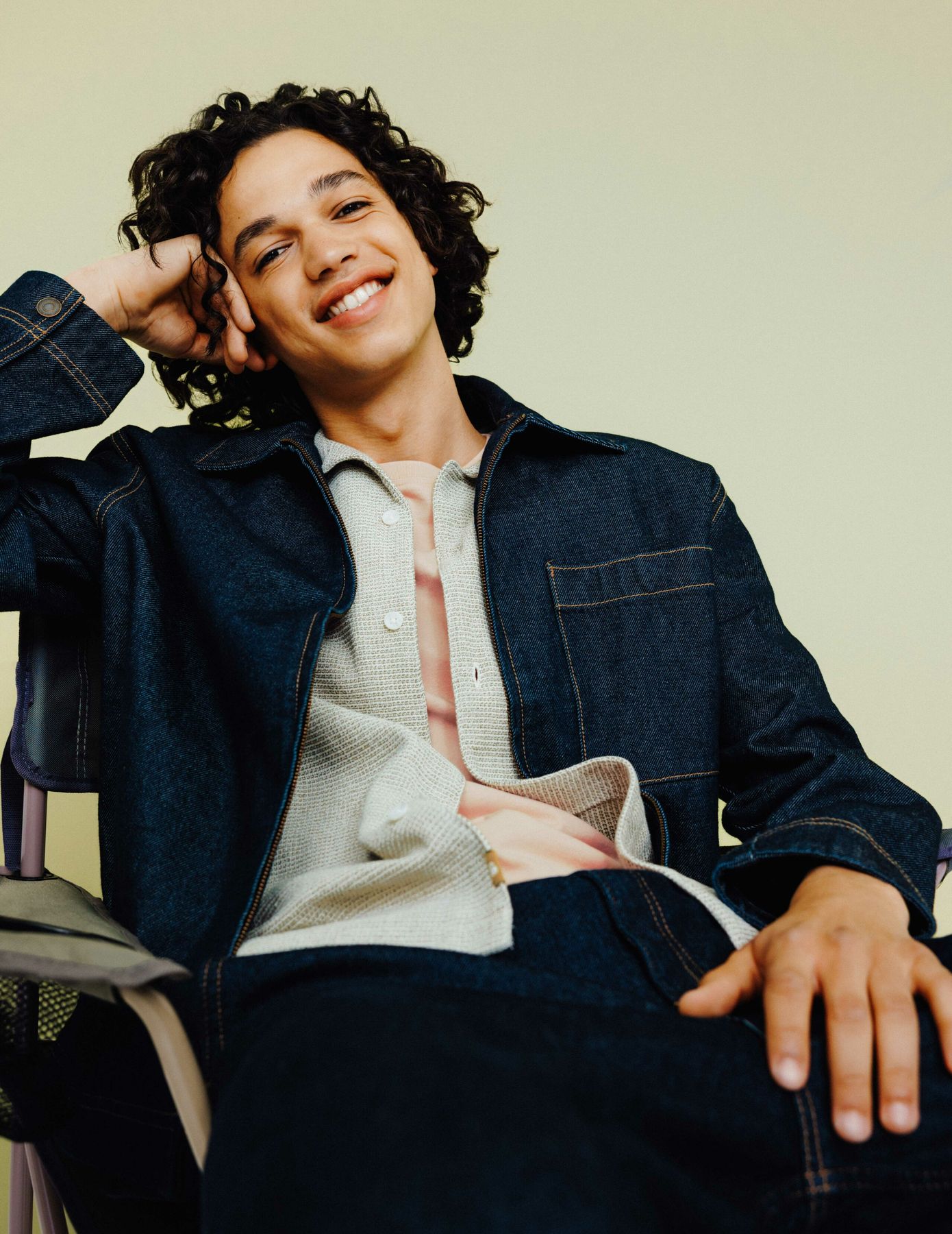Veste en denim zipp&eacute;e