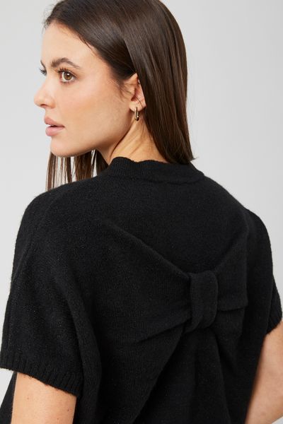 Pull manches courtes nœud dos