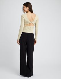 T-shirt dos nu pailleté
