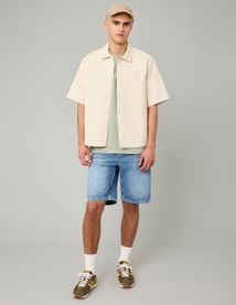 Chemise manches courtes texturée