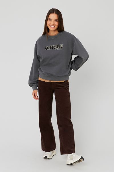 Pantalon wide leg velours