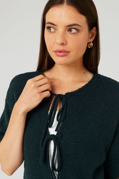 Pull manches courtes à nouer