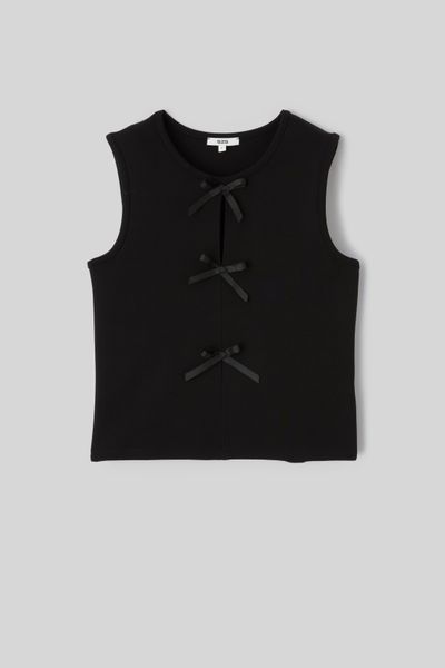 Top sans manches &agrave; n&oelig;uds