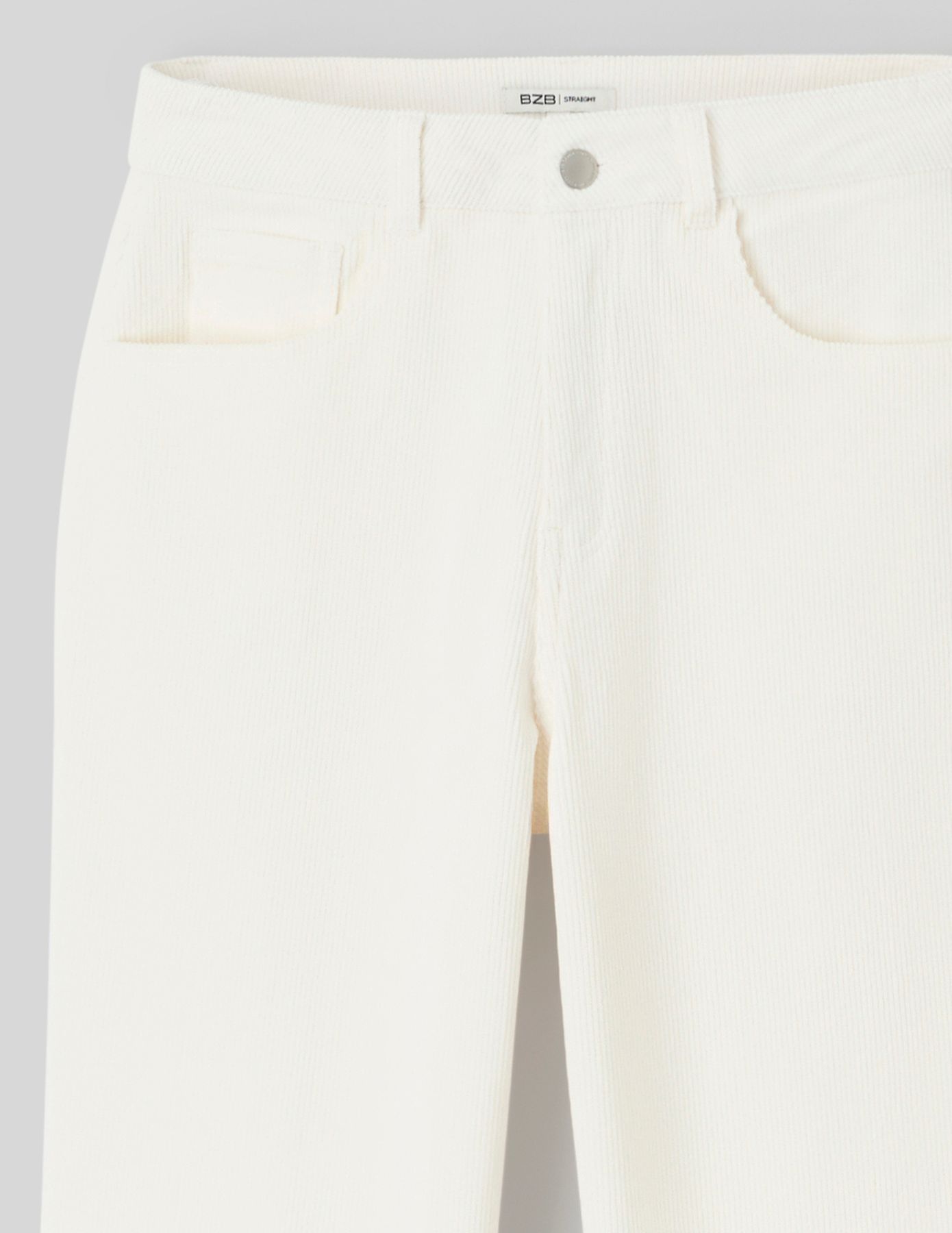 Pantalon straight velours