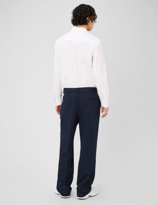 Pantalon de ville ample &agrave; plis