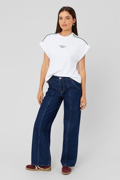 Jean straight surpiqures