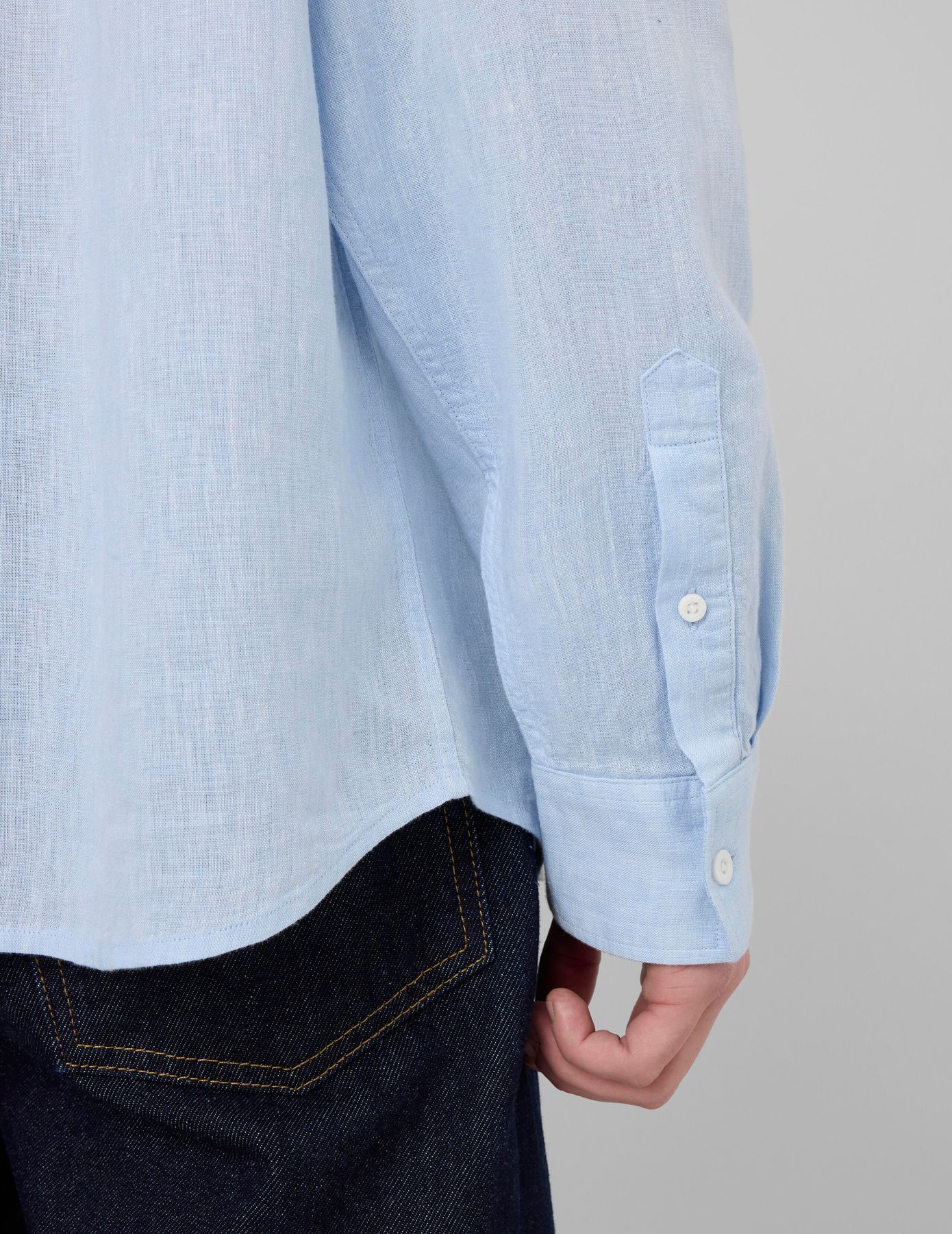 Chemise manches longues viscose lin