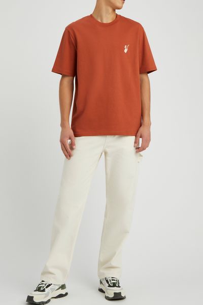T-shirt broderie poitrine