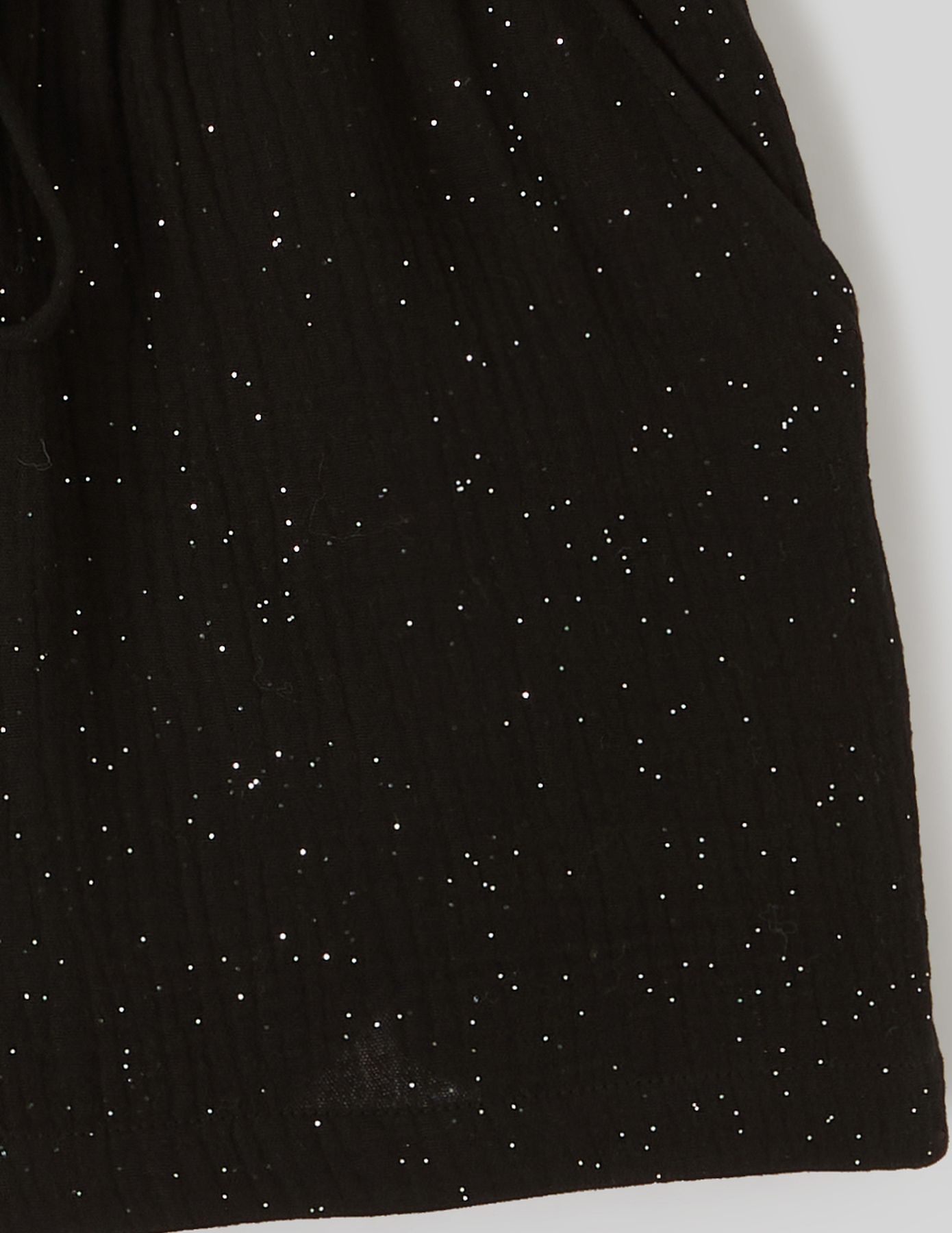 Short gaz de coton à paillettes
