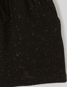 Short gaz de coton à paillettes