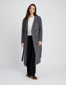 Manteau long en laine