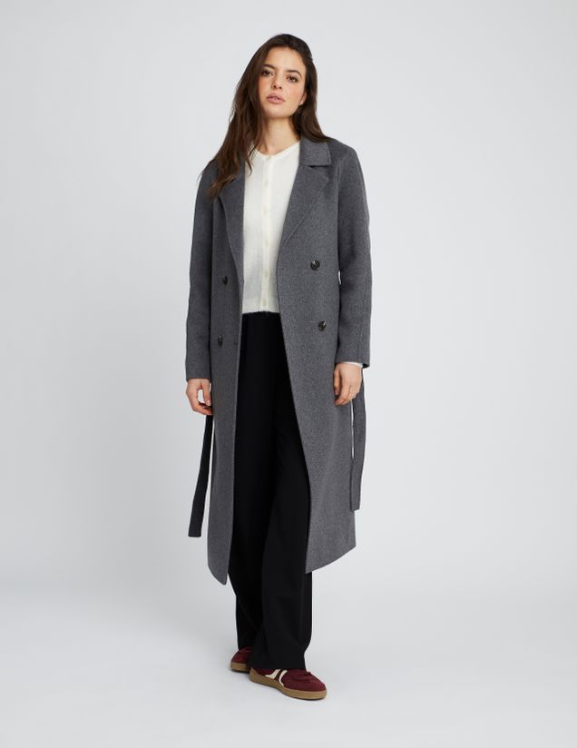 Manteau long en laine