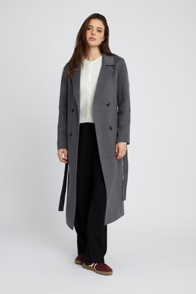 Manteau long en laine