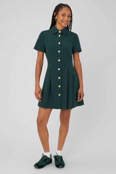 Robe col chemise boutonn&eacute;e