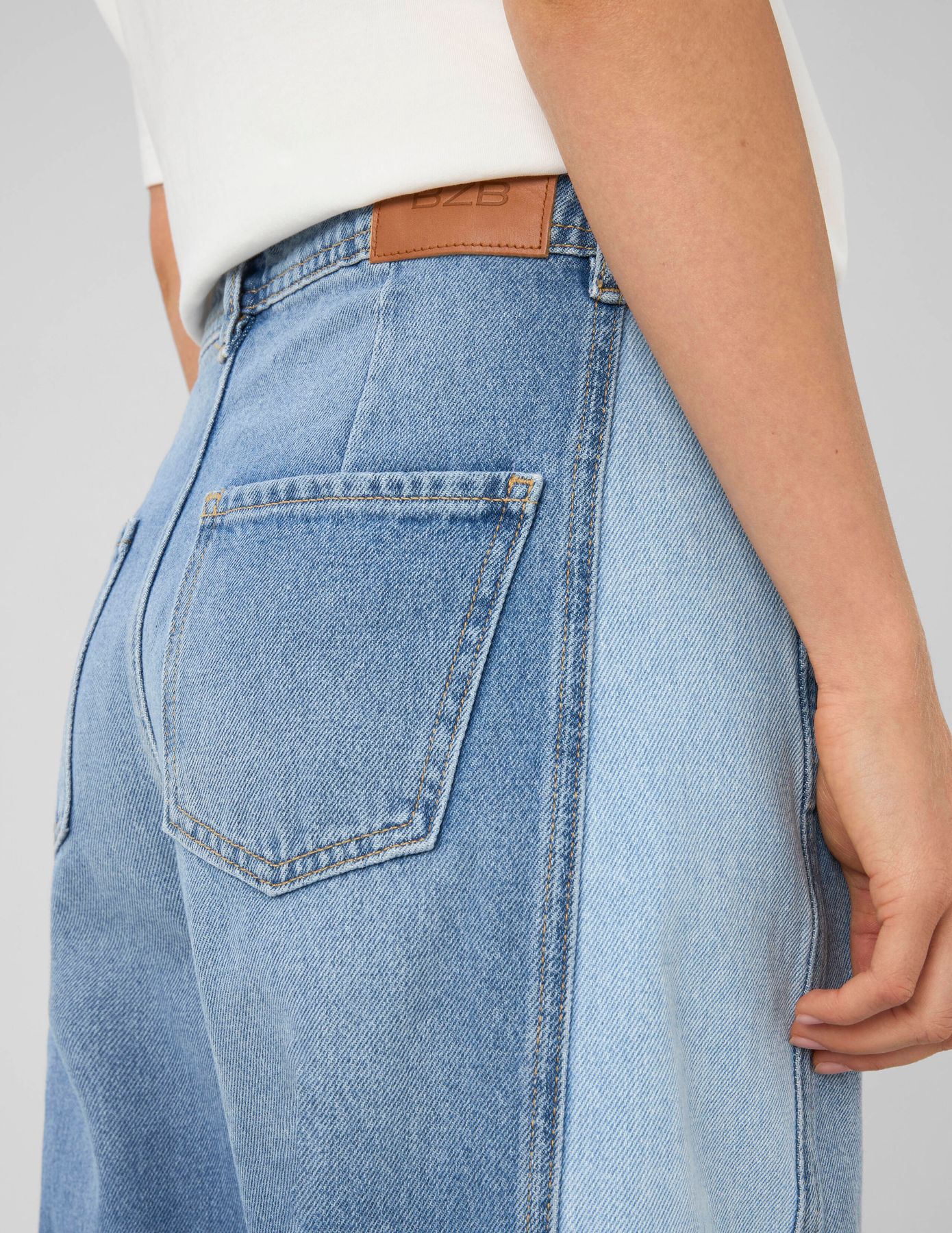 Jean balloon bicolore