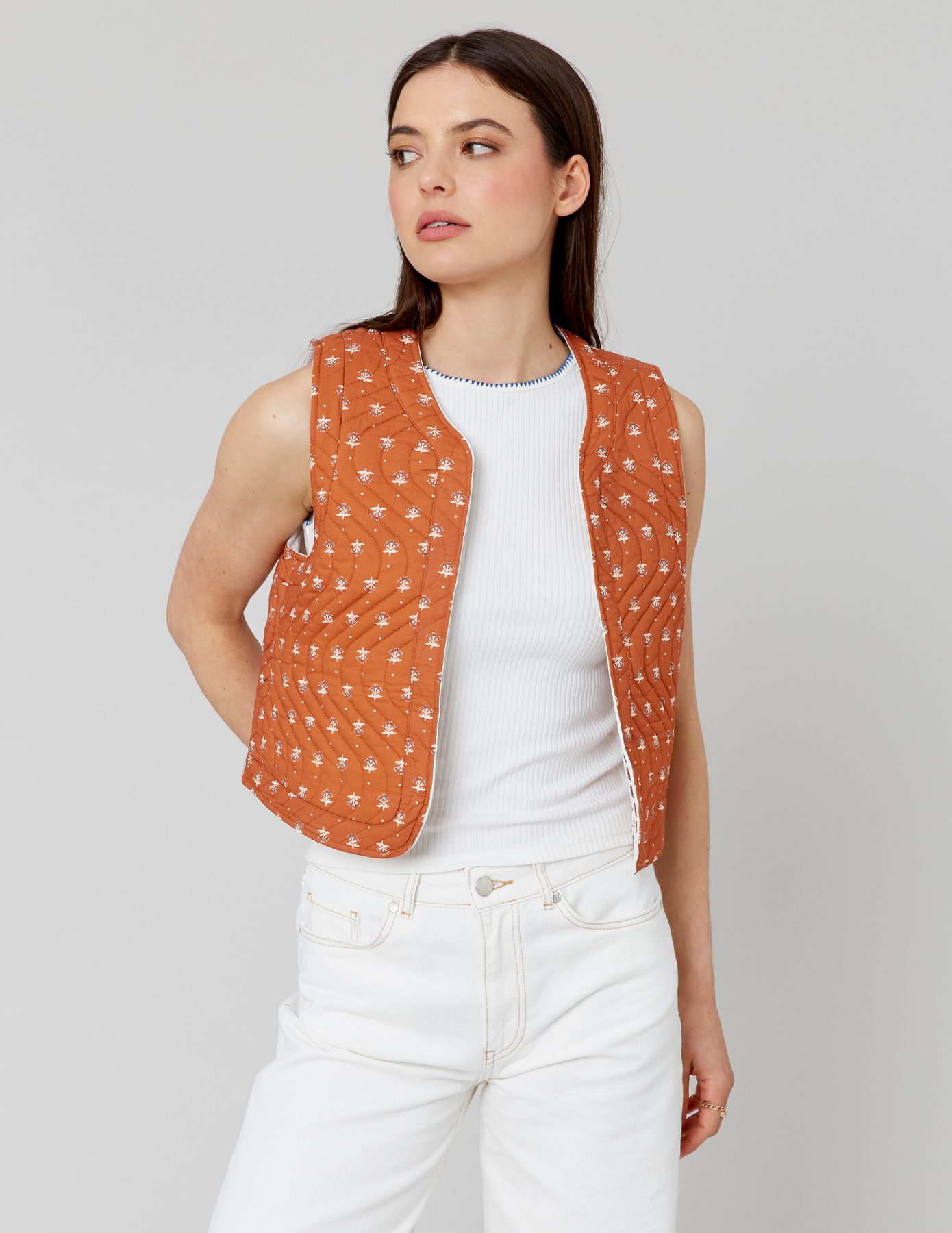 Veste sans manches réversible