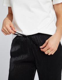 Pantalon satin plissé