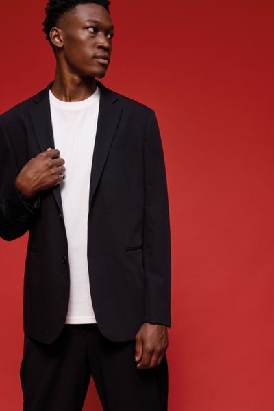 Veste de costume coupe droite