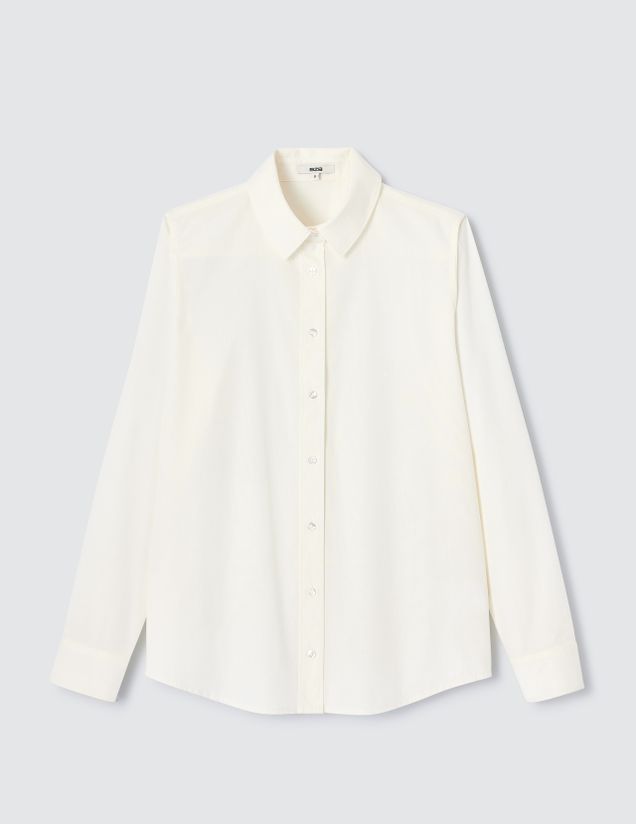Chemise en popeline unie