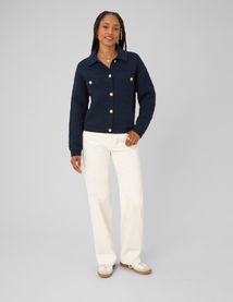 Gilet boutonn&eacute; col polo