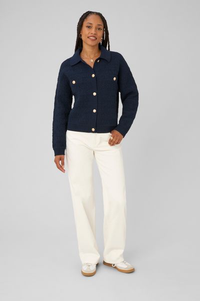 Gilet boutonn&eacute; col polo