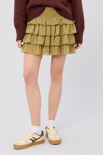 Jupe imprim&eacute;e &agrave; volants