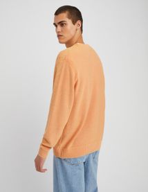 Pull col rond teint en pièce