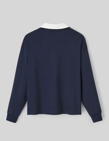 T-shirt col polo broderie poitrine