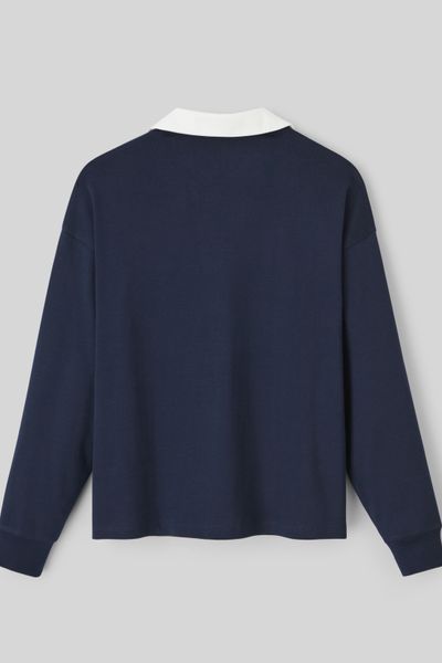 T-shirt col polo broderie poitrine