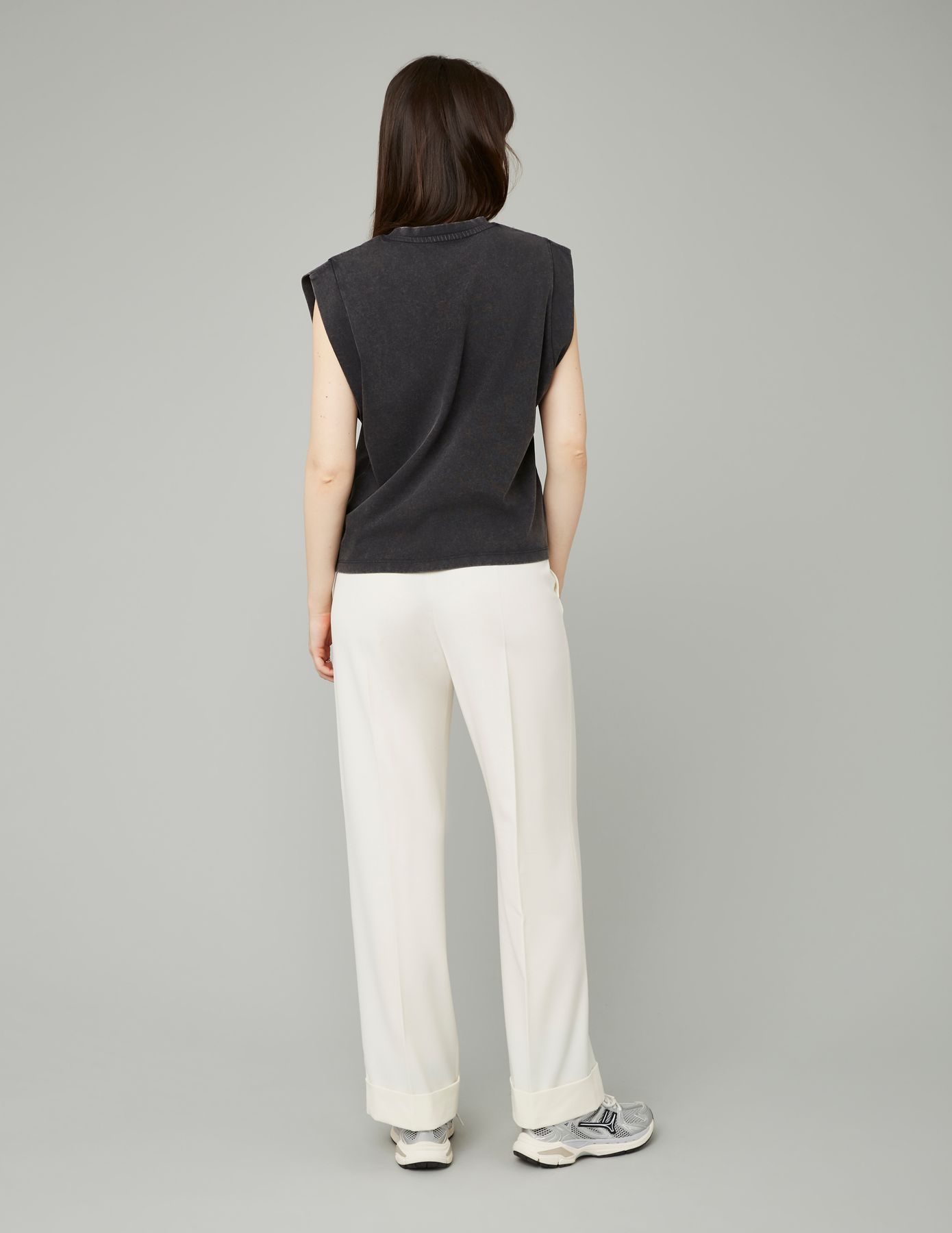 Pantalon tailleur à revers