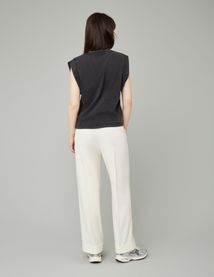 Pantalon tailleur à revers