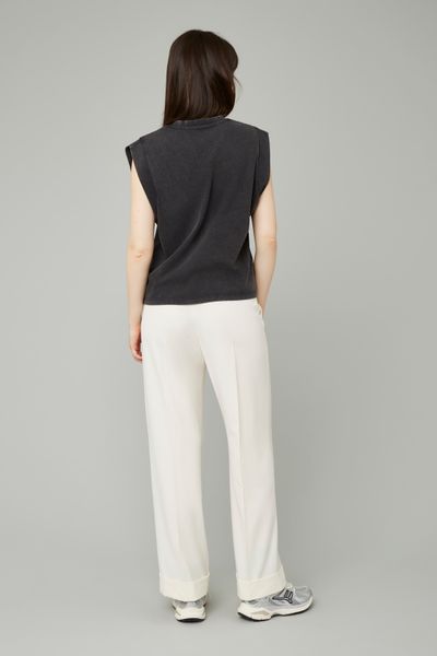 Pantalon tailleur à revers