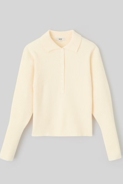 Pull maille côtelée