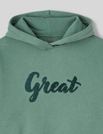 Sweat col capuche brod&eacute;