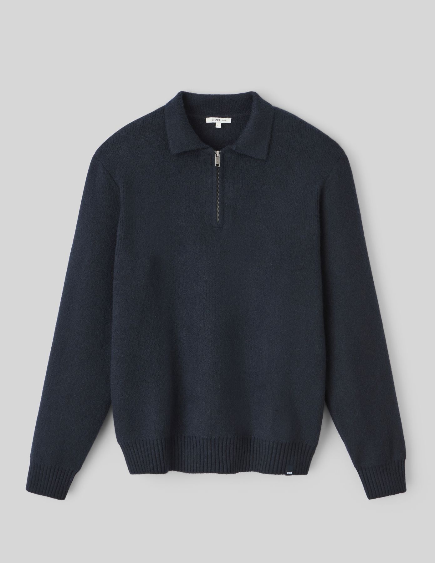 Pull col polo zippé