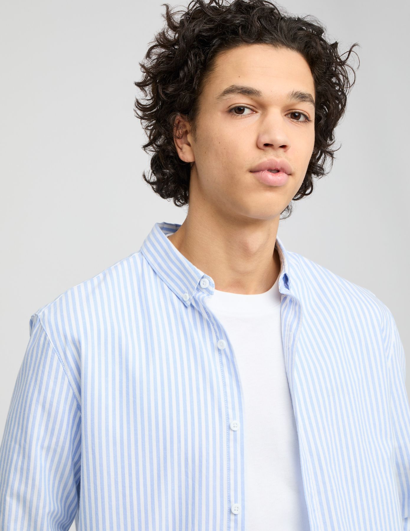 Chemise rayée droite