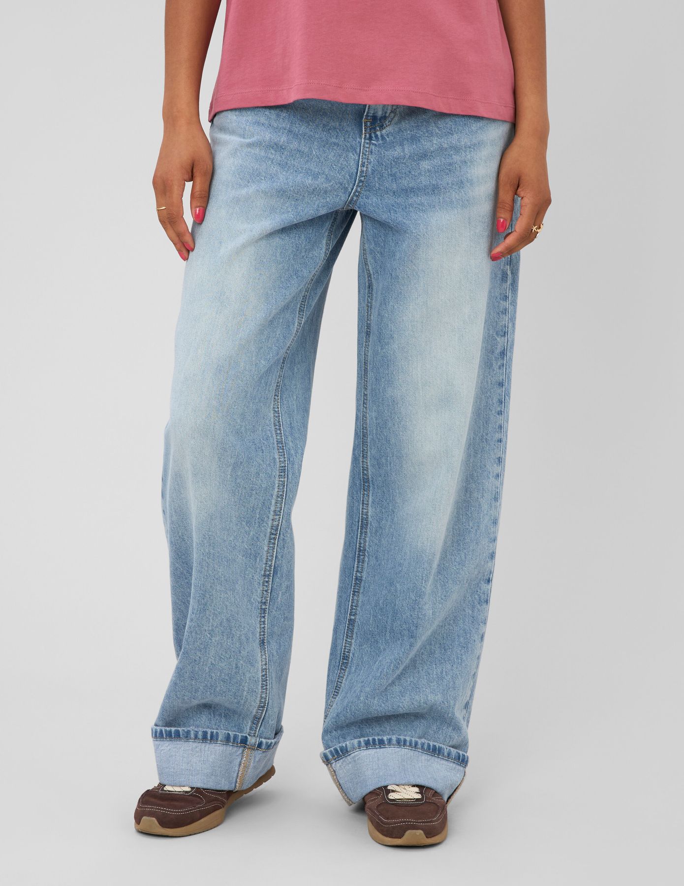 Jean baggy &agrave; revers