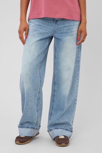 Jean baggy &agrave; revers