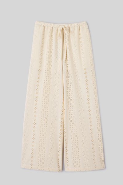 Pantalon broderie anglaise
