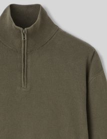 Pull col montant zippé