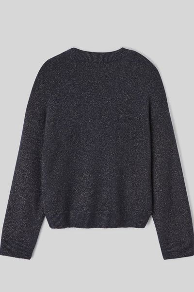 Pull col V pailleté