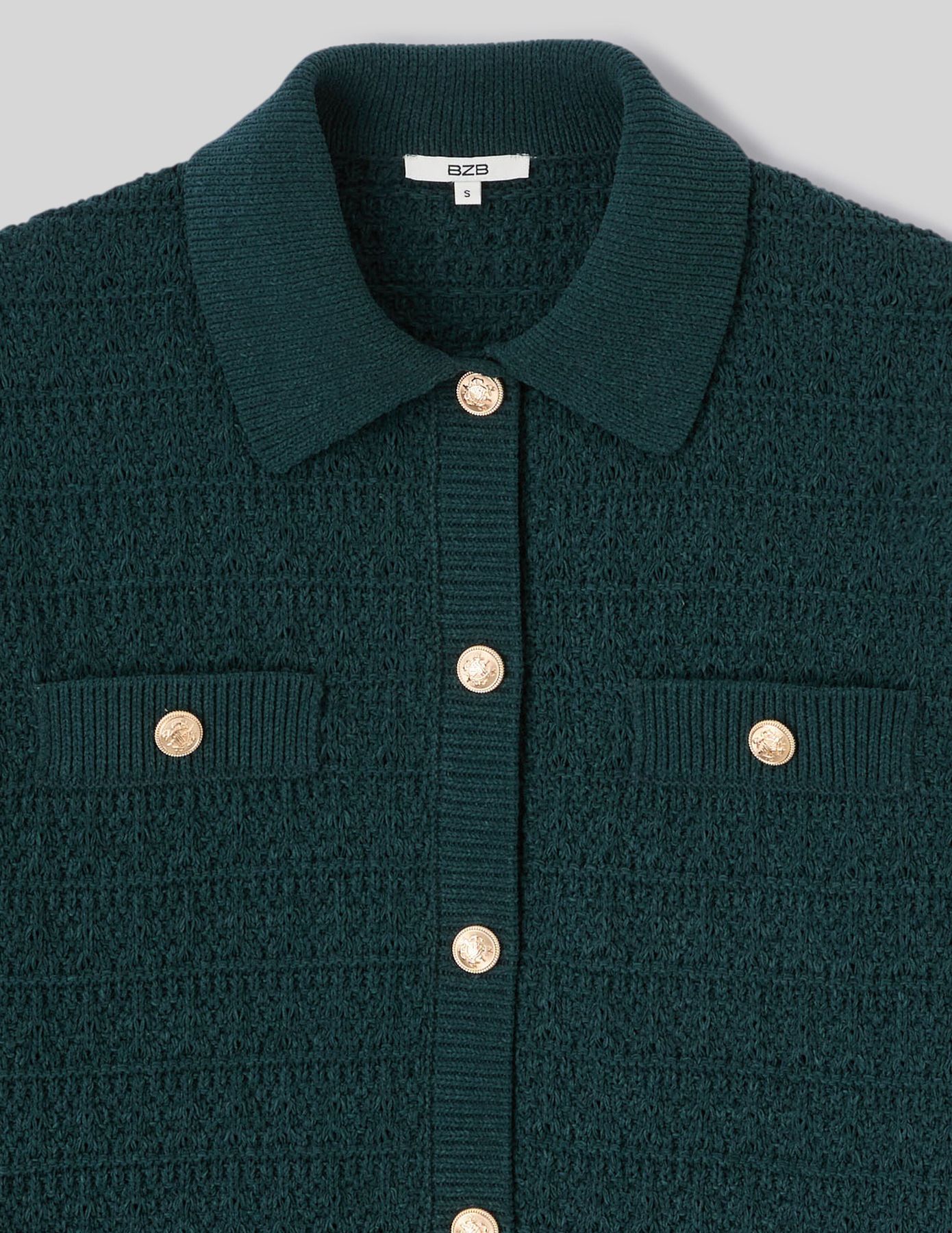 Gilet boutonn&eacute; col polo