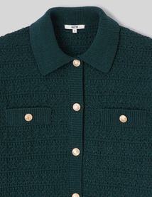 Gilet boutonn&eacute; col polo