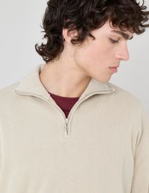 Pull col montant zippé