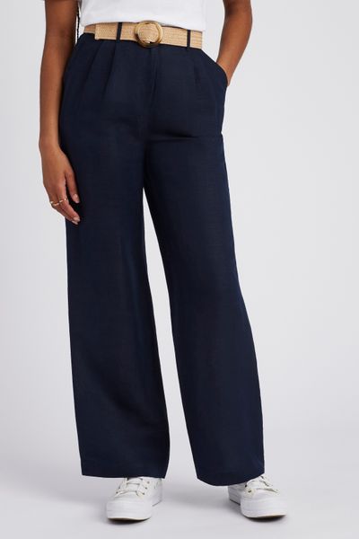 Pantalon lin avec ceinture
