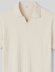 Polo maille fantaisie
